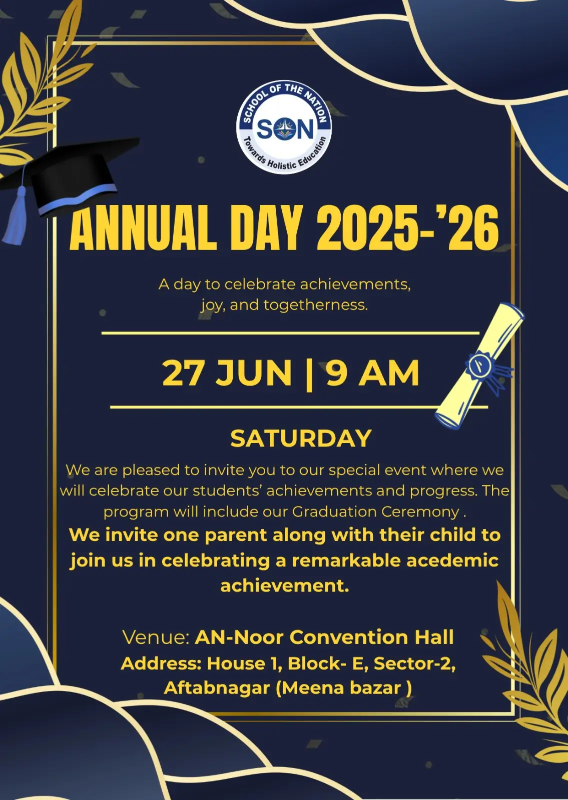 School of the Nation Annual Day popup