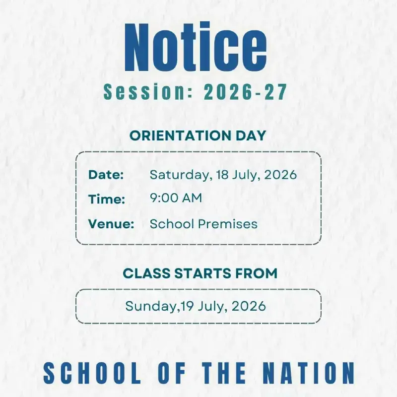 School of the Nation orientation-day popup
