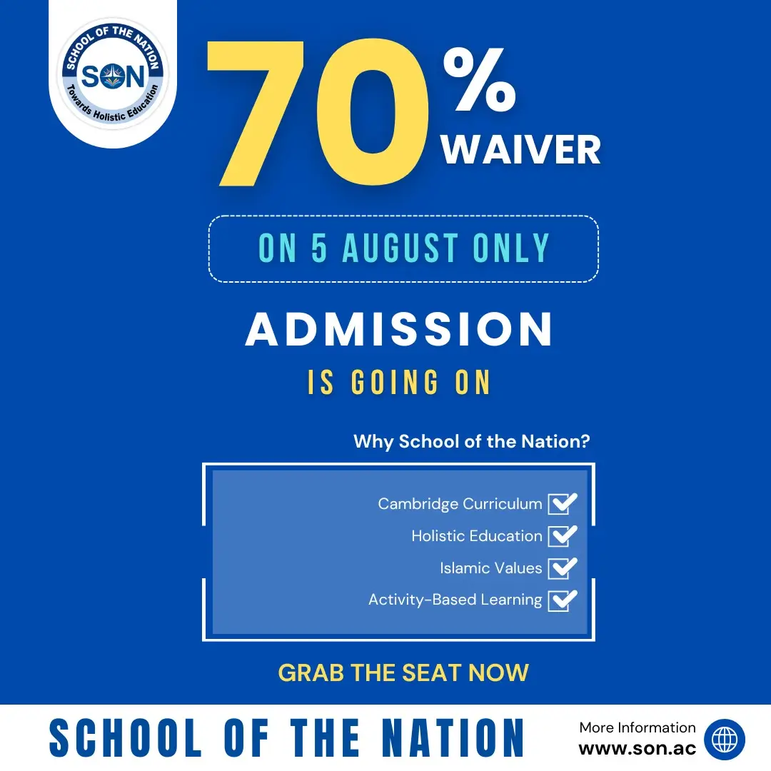 School of the Nation admission-day popup